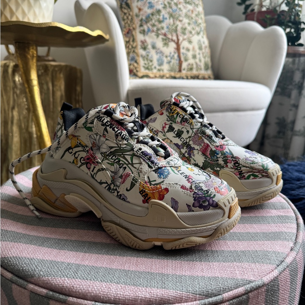 Gucci X Balenciaga The Hacker Project Floral Women's Sneakers - Multicolor